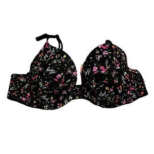 Pink Victoria's Secret floral wear anywhere  t shirt lightly lined bra 36B